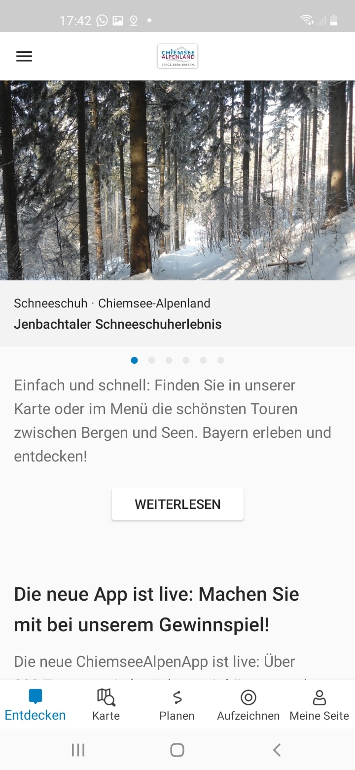 Chiemsee Alpen App – Screenshot Android