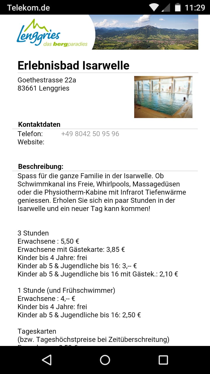 CITYGUIDE Lenggries – Screenshot Android