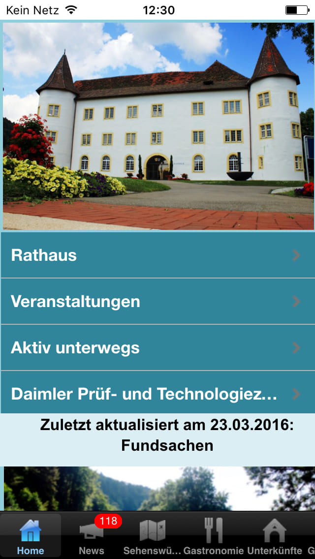 Immendingen – Screenshot iPhone