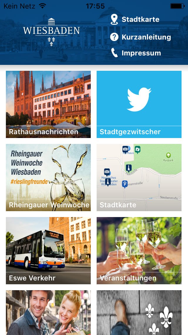 Wiesbaden+ – Screenshot iPhone