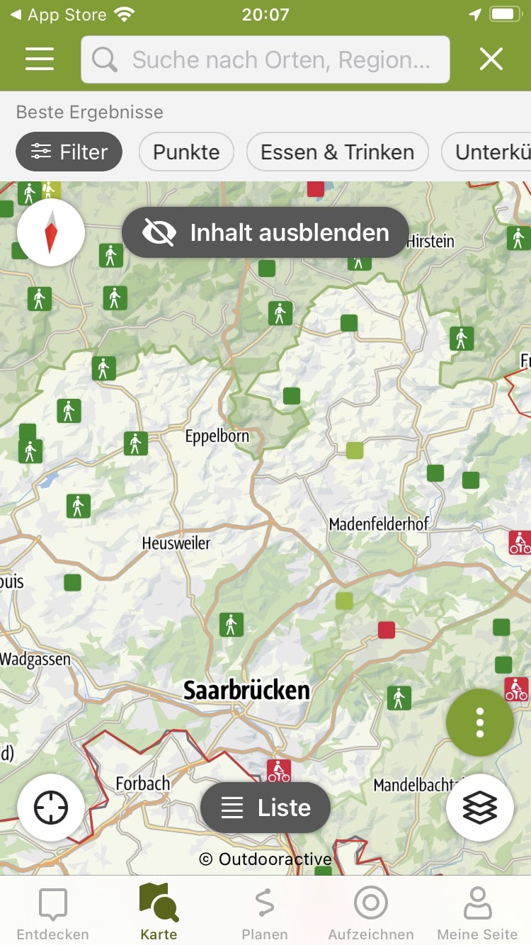 Saarland: Touren - App – Screenshot iPhone