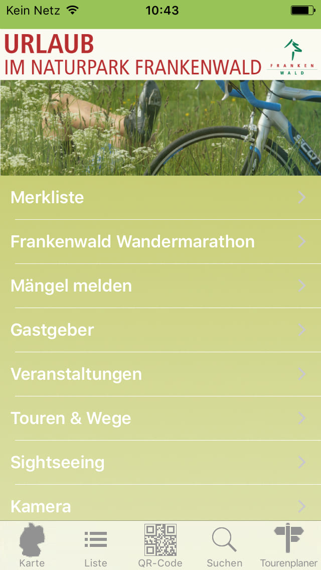 Frankenwald App – Screenshot iPhone