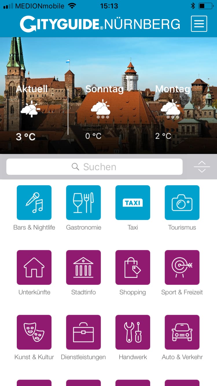 CITYGUIDE Nürnberg – Screenshot iPhone