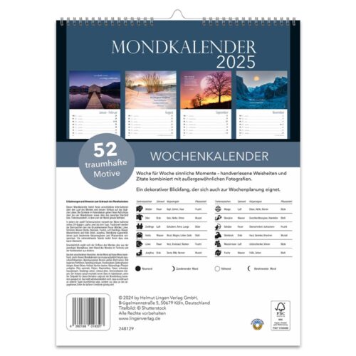 Wochenkalender 2025 – Mondkalender