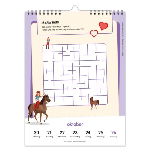 Pferdestarker Wochenkalender 2025 – Schleich Horseclub